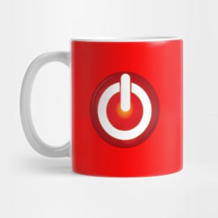 Power Button Red Mug